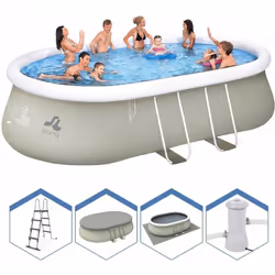 Piscina autoportante ovale 540x304x106 cm Concediti un bagno rinfrescante durante la bella stagione con una piscina da giardi ...