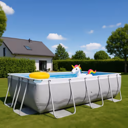 Piscina fuori terra con struttura 400x200x100 cm con scaletta e pompa filtro