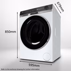 Haier HW110-BD14397U1 lavatrice Caricamento frontale 11 kg 1400 Giri/min Bianco - Vista aggiuntiva 8