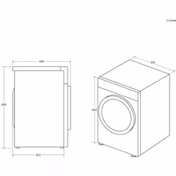 Haier HD100-C367LU1-S asciugatrice Libera installazione Caricamento frontale 10 kg Nero, Bianco - Vista aggiuntiva 5