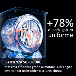 Haier HD90-A3Q397U1-S asciugatrice Libera installazione Caricamento frontale 9 kg A+++ Bianco - Vista aggiuntiva 4