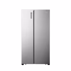 Hisense RS677N4BID, Libera installazione, Porta americana, Acciaio inox, Touch, LED, Sulla porta