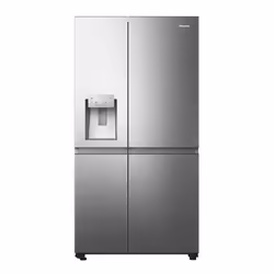 Hisense RS818N4TIC, Libera installazione, Porta americana, Acciaio inox, Touch, LED, Sulla porta