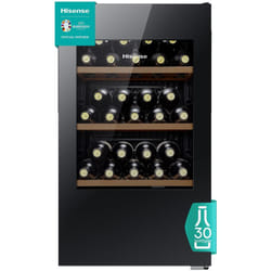 Hisense - MWC4894GF - Cantina Vino 30 bottiglie, Monotemperatura, Vetri Anti uv, Ripiani in Legno, Display Touch, Illuminazione Led, Anno 2023