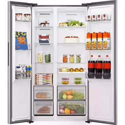 Hisense RS3P558NEIE frigorifero side-by-side Libera installazione 544 L Grigio, Acciaio inox - Vista aggiuntiva 2