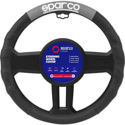 Sparco - Coprivolante SPC1111 auto universale nero/grigio in poliestere 38cm