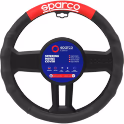 SPARCO Coprivolante SPC1111 auto universale nero e rosso poliestere 38cm