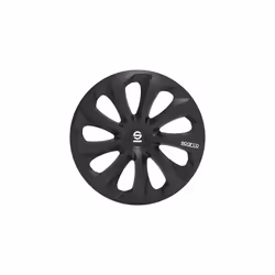 SPARCO Set 4 copricerchi 15" pollici copriruota auto Sicila SPC1570BK nero