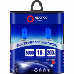 SPARCO Coppia di lampadine auto h4 12V 60/55W luce fredda. AUTO- RICAMBI -LAMPADINE