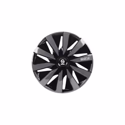 SPARCO Set 4 copricerchi 15" pollici copriruota auto Lazio SPC1591BKGR nero grigio