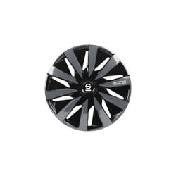 Sparco - Set 4 copricerchi 15' pollici copriruota auto Lazio SPC1591BKGR nero grigio
