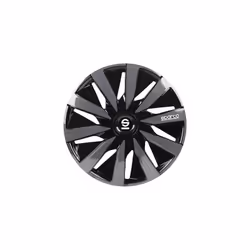 SPARCO Set 4 copricerchi 16" pollici copriruota auto Lazio SPC1691BKGR nero grigio