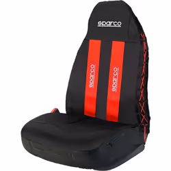 SPARCO 3D coprisedile universale per auto nero e rosso con intreccio laterale