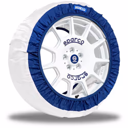 SPARCO Set da 2 pezzi di calze da neve per gomme in tessuto bianco silenziose e senza vibrazioni SPARCO - Taglia S