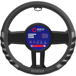 Sparco - Coprivolante SPS101 auto universale grigio e nero anti dissolvenza