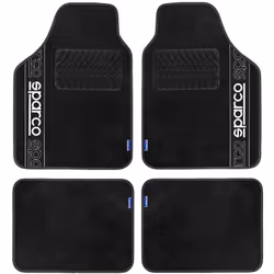 SPARCO Sparco Set 4 tappetini neri universali 2 anteriori con logo e 2 posteriori per auto in moquette