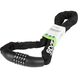 Sparco - Lucchetto a catena per bicicletta nero con combinazione