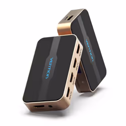 Vention ACDG0, HDMI, ABS, Alluminio, Nero, Oro, 30 Hz, 3840 x 2160 Pixel, 4K Ultra HD