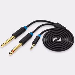 Vention BACBI, 3.5mm, Maschio, 2 x 6.35mm, Maschio, 3 m, Nero