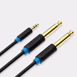 Vention BACBI cavo audio 3 m 3.5mm 2 x 6.35mm Nero