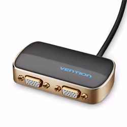 Vention DBABF, VGA, 2x VGA, 1920 x 1080 Pixel, Nero, Oro, Full HD, 30 m
