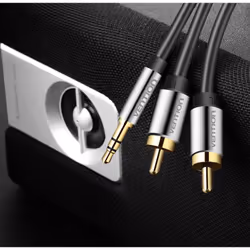 Vention BCFBG cavo audio 1,5 m 3.5mm 2 x RCA Alluminio, Nero - Vista aggiuntiva 2