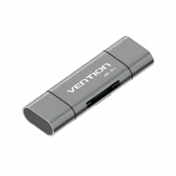 Vention CCJH0 lettore di schede USB Type-A/USB Type-C/Micro-USB Grigio - Vista aggiuntiva 2
