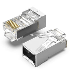 Vention IDAR0-10 cavo di collegamento RJ-45 Argento, Trasparente