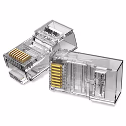 Vention IDBR0-50, RJ-45, Argento, Trasparente, Maschio, Dritto, Metallo, Cat5e