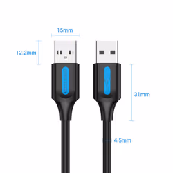 Vention COJBC cavo USB USB 2.0 0,25 m USB A Nero - Vista aggiuntiva 2