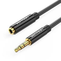 Vention - Stereo bbzbf/ jack 3,5 maschio -- jack 3,5 femmina/ 1m/ nero