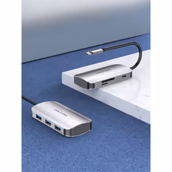 Vention TNHHB hub di interfaccia USB tipo-C 5000 Mbit/s Grigio