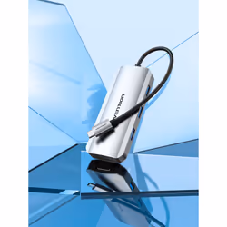 Vention TOIHB replicatore di porte e docking station per laptop Cablato USB 3.2 Gen 1 (3.1 Gen 1) Type-C Argento
