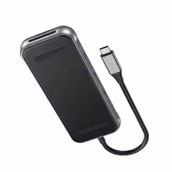 Vention TFMHB replicatore di porte e docking station per laptop Cablato USB 3.2 Gen 1 (3.1 Gen 1) Type-C Nero, Argento