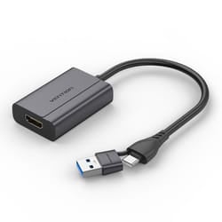 Vention ACYHB adattatore per inversione del genere dei cavi USB-C + USB-A HDMI Grigio