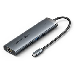 Vention TGVHB hub di interfaccia USB tipo-C 5000 Mbit/s Grigio