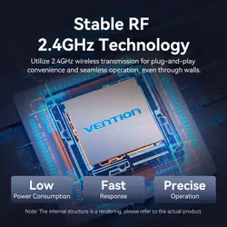 Vention KQIH0 puntatore wireless Grigio - Vista aggiuntiva 6