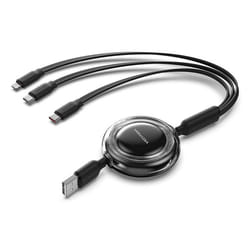 Vention TRJBBE cavo USB USB 2.0 USB A USB C/Lightning Nero