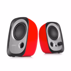 Edifier R12U, 2.0 canali, Cablato, 4 W, 30 - 20000 Hz, Nero, Argento, Rosso