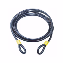 Cavo acciaio mm 15 lunghezza m 5 Rivestimento guaina PVC Asole inserimento lucchetto Colore antracite