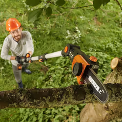 WORX WG349E.9 motosega Nero, Arancione - Vista aggiuntiva 7
