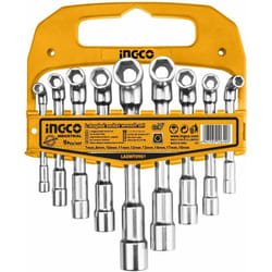 Ingco - Chiavi a tubo Professionali kit 9 pz n 7 - 8 - 10 - 11 - 12 - 13 - 14 - 17 - 19