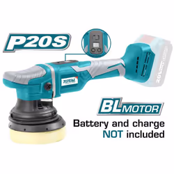 Lucidatrice da 125mm TOTAL CARATTERISTICHE: Batteria 20V (Non Inclusa)Velocità a vuoto: 2000-4800 g/minDiametro base: 125mm P ...