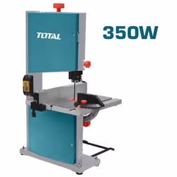 Sega a nastro 350 Watt TOTAL CARATTERISTICHE: Potenza: 350W Velocità della lama: 11.6m/s Profondità massima di taglio: 80mm L ...