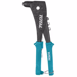 Rivettatrice manuale TOTAL CARATTERISTICHE: Misura: 265mm In Lega di Alluminio Rivetti compatibili: 2.4mm, 3.2mm, 4mm, 4.8mm ...