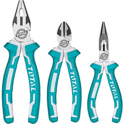 Total - set 3 pinze lavoro pinza combinata punta becchi lunghi tronchese Cr-V