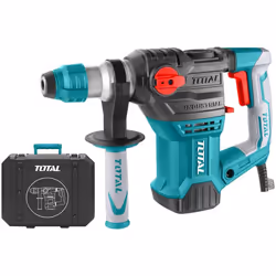 Martello Rotativo SDS Plus 1500W - 5,5J - C TOTAL CARATTERISTICHE: Potenza: 1500W Velocità a vuoto: 0-850 g/min Colpi al Minu ...