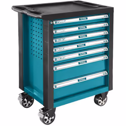 Carrello completo con 162 utensili Carrello: 7 CassettiMisure: 765x465x812mmMisura comprensiva di rotelle: 765x465x976mmMisur ...