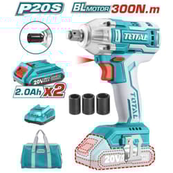 Total - avvitatore a impulsi a batteria 20V attacco 1/2' 2BATTERIE ricaricabili