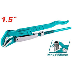 Chiave giratubo giratubi svedese pappagallo 1.5' ganascia 45° max Ø55mm Total